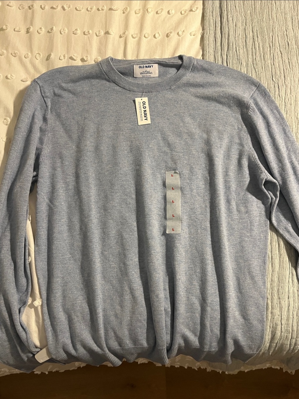 Old Navy Men's Heather Sky Blue Crewneck Sweater